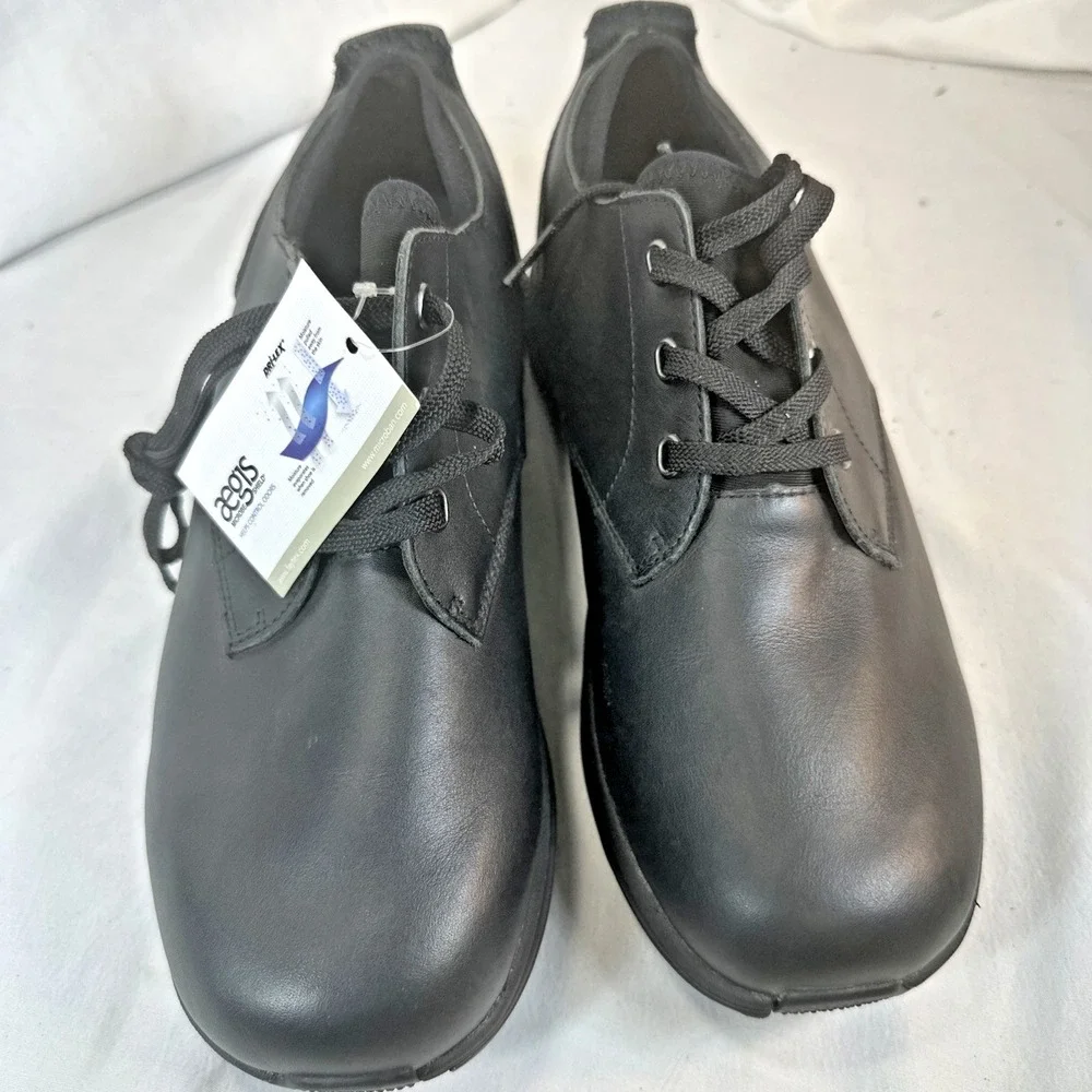 Drew Armstrong Mens 8.5 M Black Leather Orthopedic Walking Shoes 40220-14 NWT